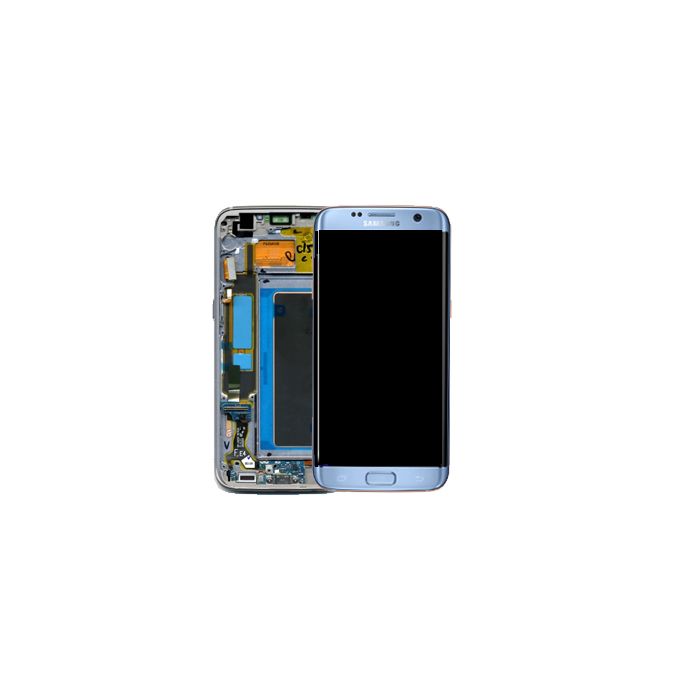 Skärm Samsung Galaxy S7 Edge original Blå