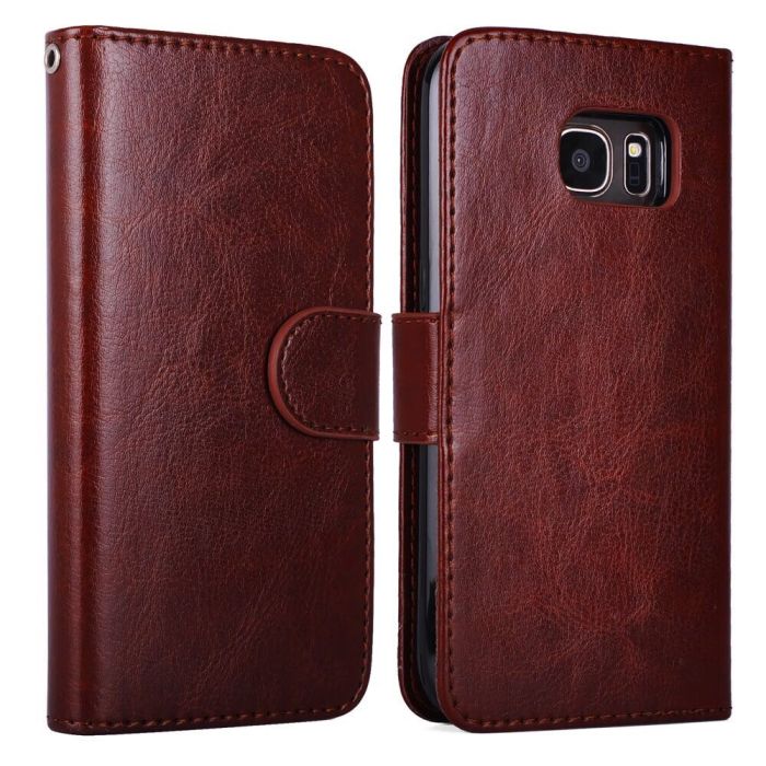 Plånboksfodral med magnet skal Samsung S7 Brun FDS7MGBR