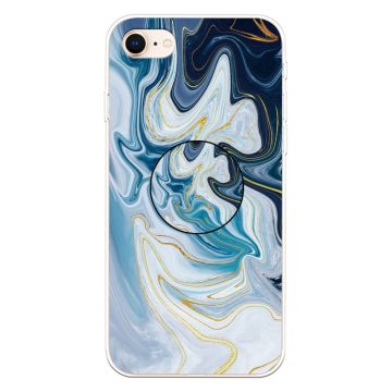 Skal - iPhone 6/6S/7/8/SE2 - TPU Marmorlack Blå
