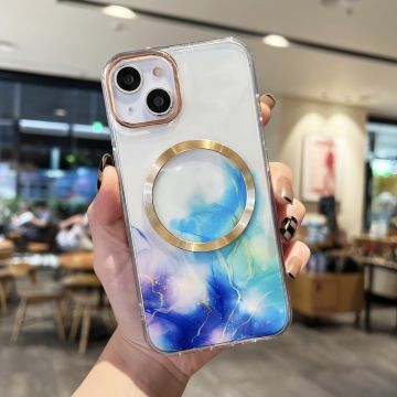 Skal iPhone 11 marmor blå MagSafe