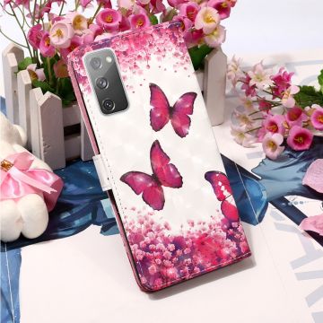 Fodral - Samsung Galaxy S20 FE 5G - Rosa Fjäril