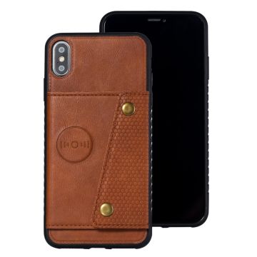 Skal - iPhone XS MAX - Kortplats Magnetisk Brun