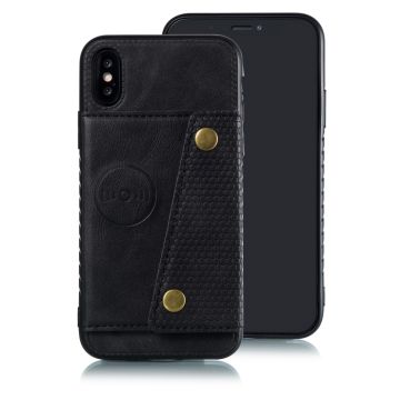 Skal - iPhone X/XS - Kortplats Magnetisk Svart