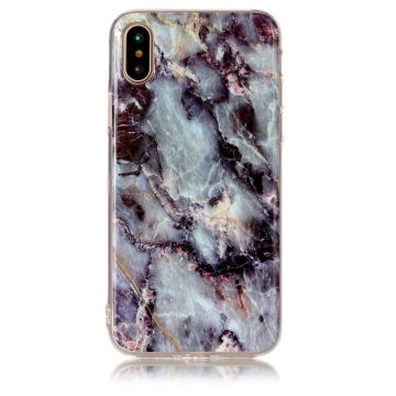 Skal - iPhone X/XS - TPU Marmor Brun