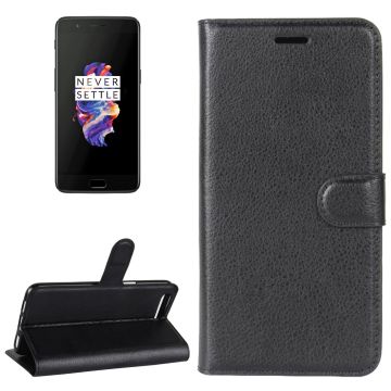 For OnePlus  5 Litchi Texture Horizontal Flip Leat