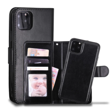 Plånboksfodral med magnet skal iPhone 11 Pro Svart
