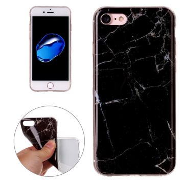 Skal iPhone SE2022 / iPhone SE2020 / iPhone 8 / iPhone 7 / iPhone 6S / iPhone 6 - TPU Marmor Svart