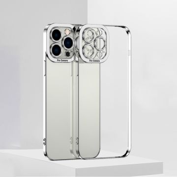Skal iPhone 13 Pro Max Silver Galvaniserad traspar