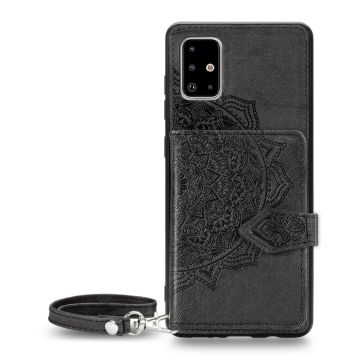 Skal - Samsung Galaxy A51 Kortplats Mandala Svart