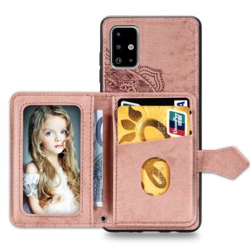 Skal - Samsung Galaxy A51 Kortplats Mandala Rosa