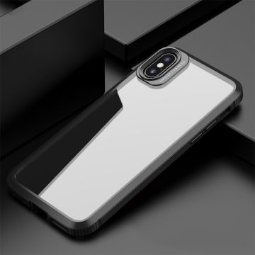 Skal iPhone X / XS Svart Stötsäker Transparent iPA