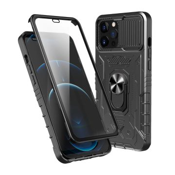 För iphone 13 - Stötsäkert skal med härdat glasfilm 
