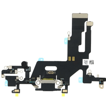 Flexkabel laddkontakt & mik iPhone 11 Svart