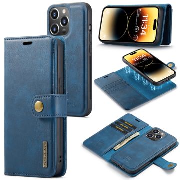 Fodral iPhone 14 PRO MAX - DG MING Plånbok 2i1 Blå