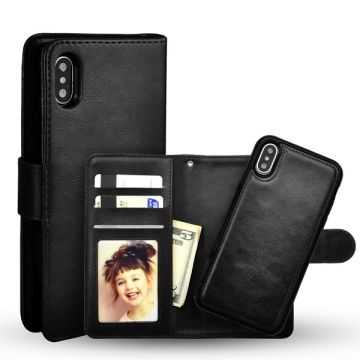 Plånboksfodral magnet skal till iPhone X/XS Svart 