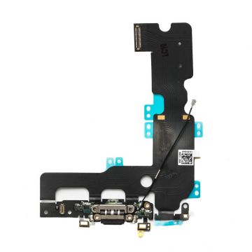 Flexkabel laddningskontakt med mik passar Iphone 7 Svart
