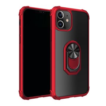 Skal iPhone 12 / 12 PRO Hybrid med röd ringhållare