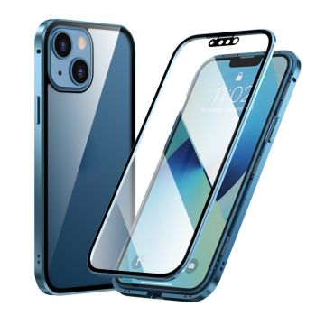 Skal iPhone 13 - Dubbelsidig Magnetisk Härdat Blå