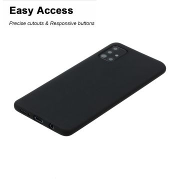 Skal - Samsung Galaxy A51 Silikonskal Svart