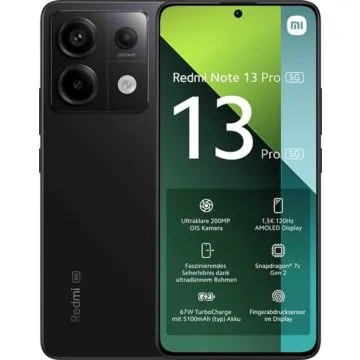 Xiaomi Redmi Note 13 Pro 5G Dubbla SIM 256GB Svart