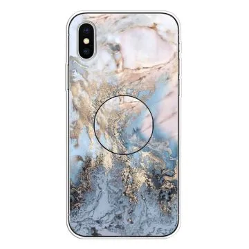 Skal - iPhone X/XS - TPU Marmorlack Guld