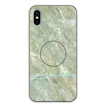 Skal - iPhone X/XS - TPU Marmorlack Grön