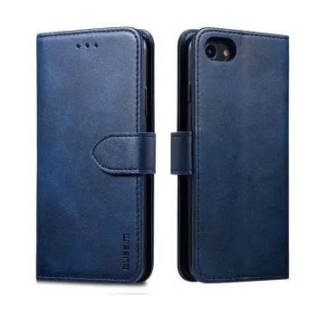 GUSSIM Magnetisk Läderfodral med korthållare för iPhone SE / 7 / 8 (blå)