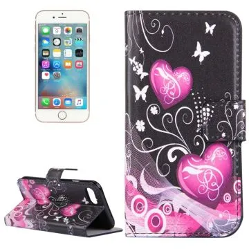 Fodral iPhone 8/7/6S/6/SE2020 - Fjäril & Hjärtan