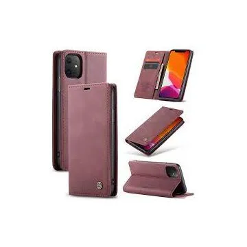 Fodral iPhone 11 - CaseMe Plånboksfodral Vinröd
