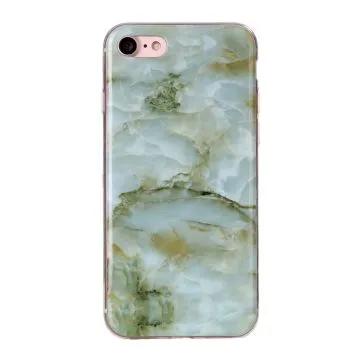 Skal - iPhone 6/6S/7/8/SE2 - TPU Marmor Grön