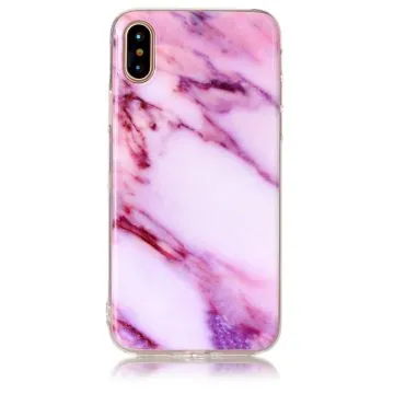 Skal - iPhone X/XS - TPU Marmor Rosa