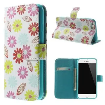 Plånboksfodral Tecknade blommor iPhone 6/6s 12020023A
