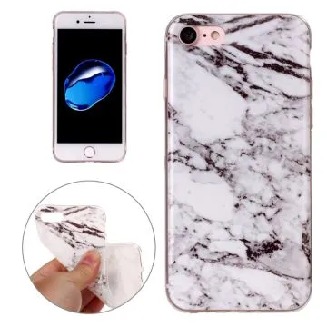 Skal iPhone SE2022 / iPhone SE2020 / iPhone 8 / iPhone 7 / iPhone 6S / iPhone 6 - TPU Marmor Vit