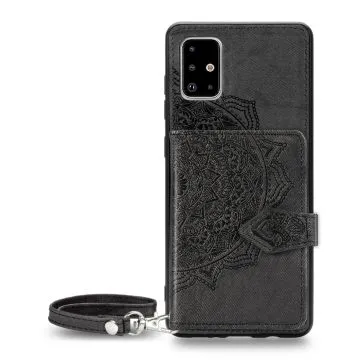 Skal - Samsung Galaxy A51 Kortplats Mandala Svart