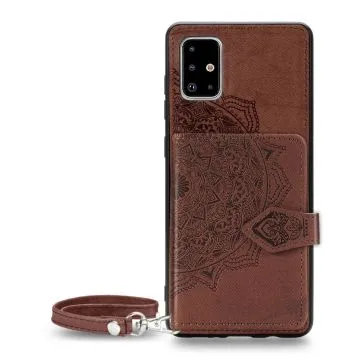 Skal - Samsung Galaxy A51 Kortplats Mandala Brun