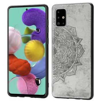 Skal  Samsung Galaxy A51 Mandala Silikontyg Grå