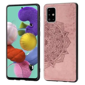 Skal  Samsung Galaxy A51 Mandala Silikontyg Rosa