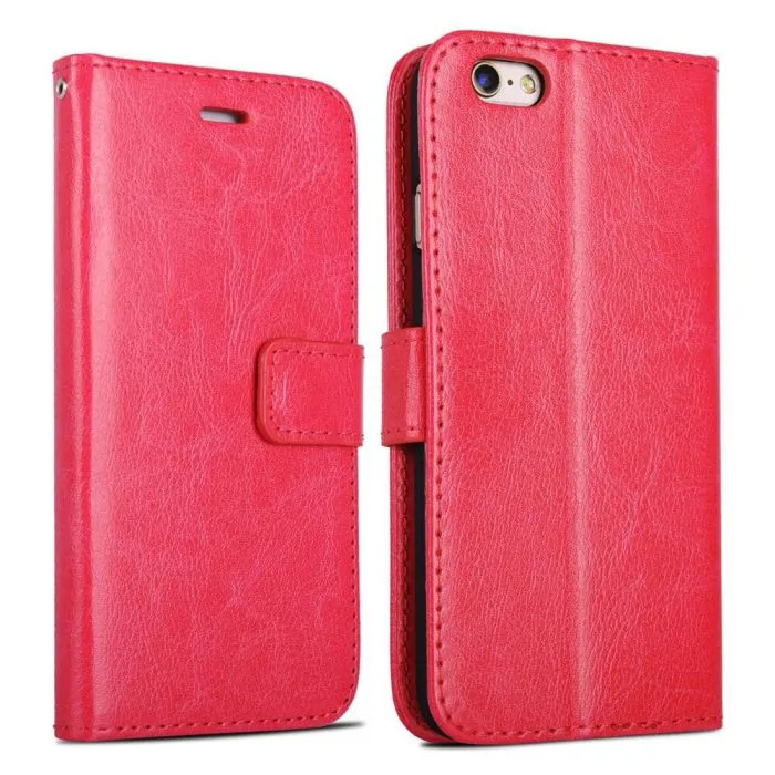 Plånboksfodral i läder — iPhone 7 Plus/8 Plus — Rosa 