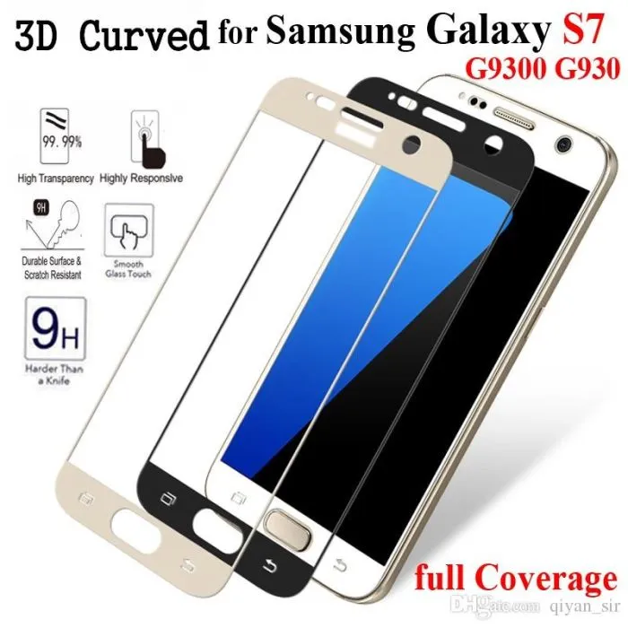 Skärmskydd Pansarglas 3D Samsung S7 Guld