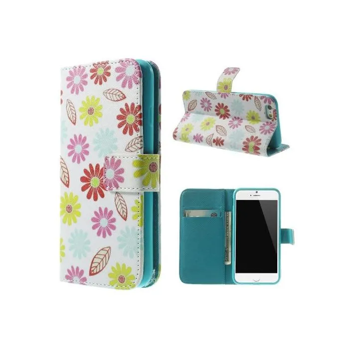 Plånboksfodral Tecknade blommor iPhone 6/6s 12020023A